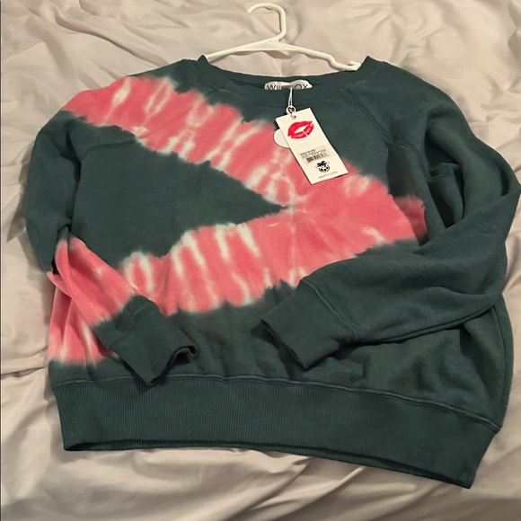 Wildfox Jackets & Blazers - NWT Wild fox Tie-Dye Sweatshirt in Pink‎ and Green